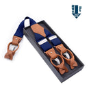 Genuine Leather Men's Suspenders  3/6 Clips Braces Suspensor Adjustable Belt Strap Bretelles Vintage Male Garter For Shirt