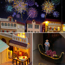 CUTEBEE diy Bücherecke Regaleinsatz Miniaturen Puppenhaus Holzmöbel 3D Puppenhaus Kit Spielzeug Geschenk für Mutter Freundin