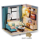 Diy Dollhouse Wooden Miniatures Doll House Furniture LED Lights House Building Kit Toys for Children Birthday Gifts