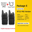 RETEVIS 2 pcs Mini Walkie Talkie PMR 446 Portable Two-way Radio ht PTT Walkie-talkies RT622 Portable Radio for Hunting Cafe RT22