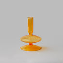 Nordic Orange Glass Taper Candle Holder Creative Home Decor Wedding Party Dinner Candlelight Decoration Living Room Candlestick