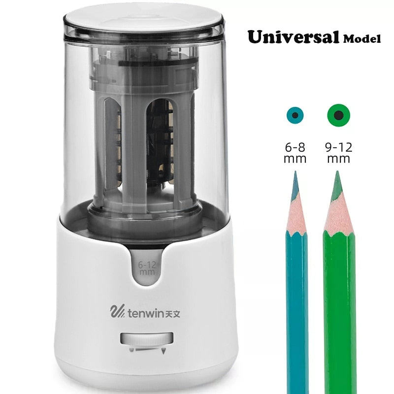 Tenwin Automatic Electric Pencil Sharpener For Colored Pencils Sharpen Mechanical Office School Supplies Stationery Free Ship