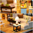Cutebee DIY Dollhouse Kit Apartment Loft Wooden Miniature Doll Houses With Furniture LED Lights for Children Birthday Gift