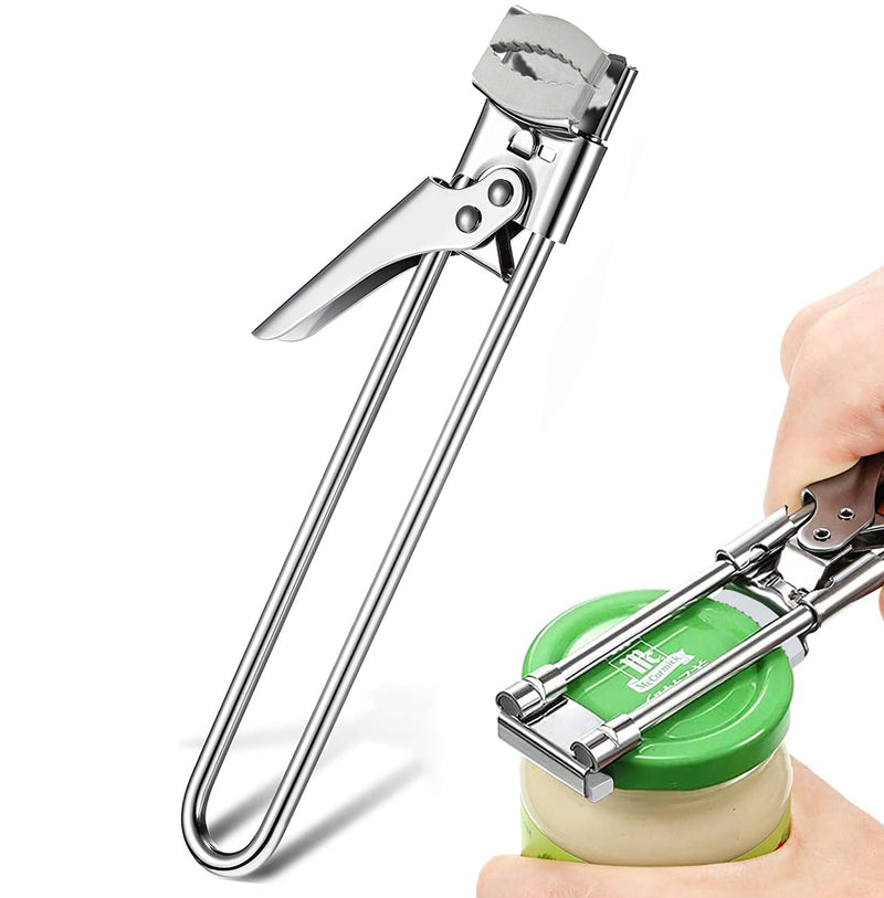 Adjustable Jar Opener Stainless Steel Manual Bottle Can Lid Openers For Weak Hands Easy Grip Jar Opener Kitchen Accessories Set