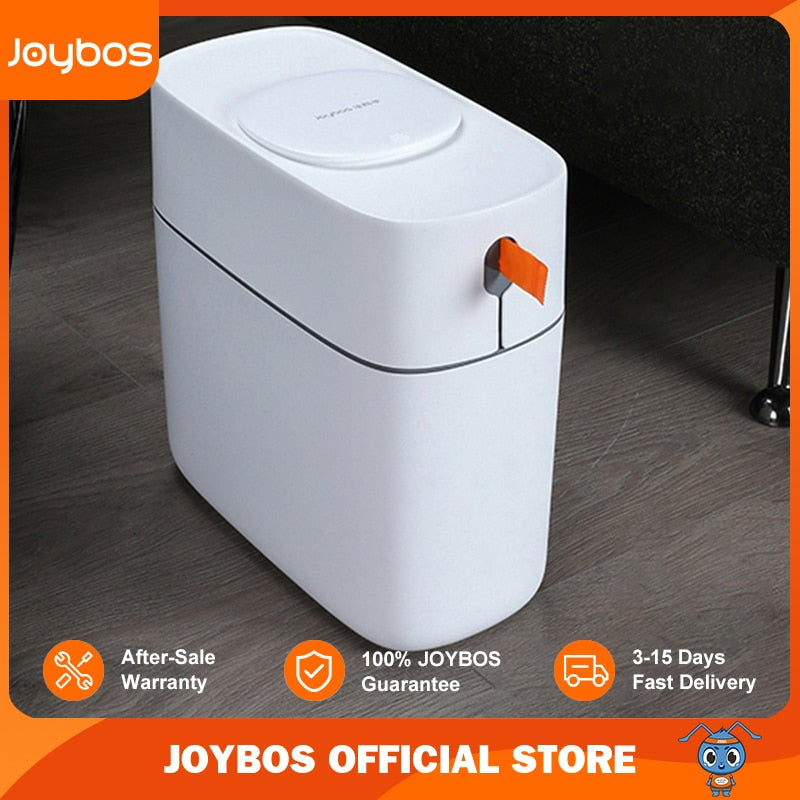 Cubo de basura JOYBOS, inodoro doméstico, baño, sala de estar, creativo, de gama alta, Simple, cubierto, embalaje automático, contenedor de almacenamiento de 14L JX7