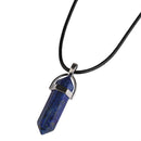 LFPU Natural Stone Pendant Bullet Shape Healing Point Crystal Stone Pendant Necklace Women Jewelry