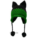 BomHCS Cute Fox Ears Beanie Winter Warm 100% Gorro de punto hecho a mano