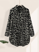 Túnicas Mujer Camisas Celmia Verano Vintage Estampado de leopardo 2022 Blusas largas Elegantes Mangas largas Oficina Tops Casual Blusas sueltas