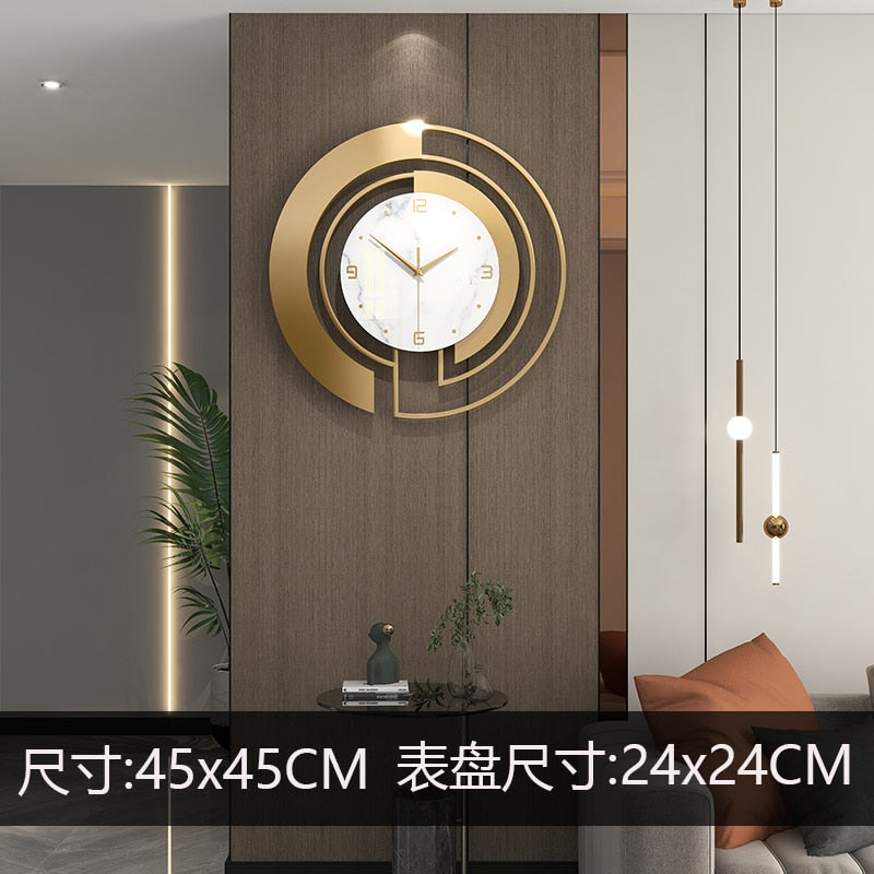 Modern Light Luxury Wall Clock Home Living Room Fashion Decoration Clock Simple Creative Art Clocks Wall Home Decor Reloj Pared