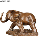 Feng Shui Elegant Elephant Resin Statue Lucky Wealth Figurine Crafts Ornaments Gift for Home Office Desktop Decoration