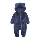 Newborn Baby Boys Girls Hooded Jumpsuit Thick Warm Flannel Toddler Baby Girl Boys Romper Winter Autumn Baby Boys Girls Clothes