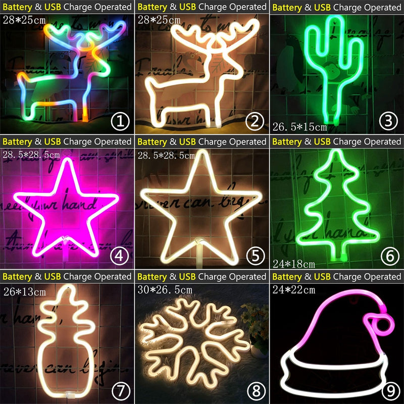 LED Cloud Design Neon Sign Night Light Art Decorative Lights Plastic Wall Lamp for Kids Baby Room Holiday Lighting Xmas Party