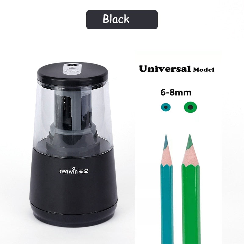 Tenwin Automatic Electric Pencil Sharpener For Colored Pencils Sharpen Mechanical Office School Supplies Stationery Free Ship