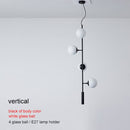 Modern Chandelier Brass Glass Ball Lighting For Living Room Dining Art Decoration Restaurant Black Hanging Lamp Home Lustre