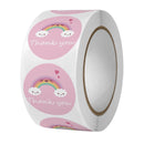 500pcs Round Labels Kraft Paper Thank You Sticker Dragees Candy Bag Flower Gift Box Cake Boxes and Packaging Wedding Stickers