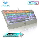 AULA RGB Gaming Mechanical Keyboard Blue Black Switch Wired Backlit Keyboard 104 Keys Anti-ghosting for Laptop Desktop PC Gamer