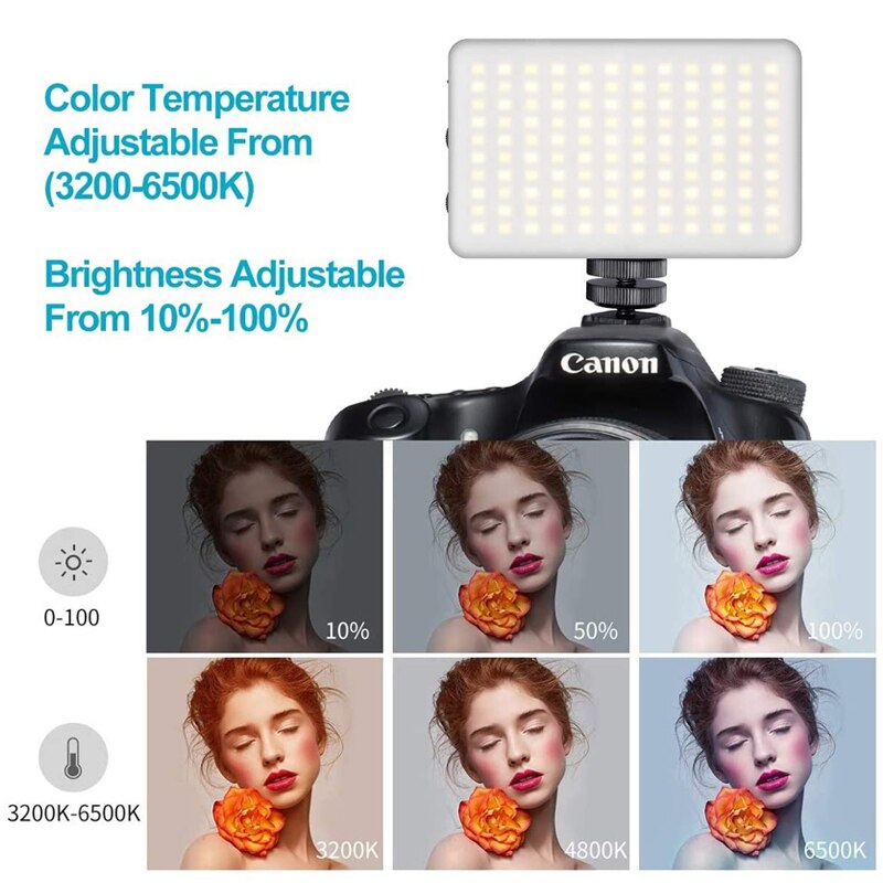 Luz LED para cámara de vídeo VIJIM VL120, 3200k-6500K, 3100mAh, lámpara de estudio regulable, luz de relleno Vlog con filtro de Color RGB, difusor de caja de luz