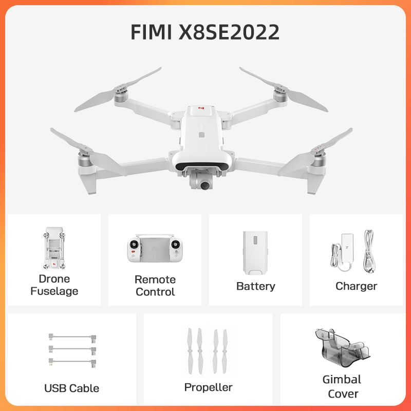 FIMI X8SE 2022 Camera Drone 4K professional Quadcopter camera RC Helicopter 10KM FPV 3-axis Gimbal 4K Camera GPS RC Drone New