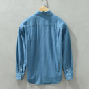 Autumn Winter New Fresh Long Sleeve Denim Shirt Trendy Men's Casual Art Versatile Loose Pure Cotton Comfortable Top C2137