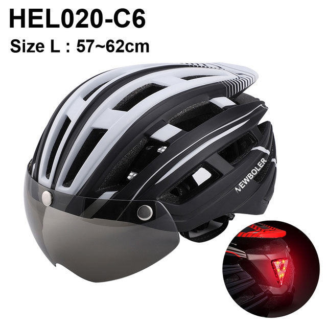 Electric Scooter Helmet With LED Rear Light Adult Cycling Helmet For MTB Road Bike Bicycle Ski Downhill Skateboard Night Riding