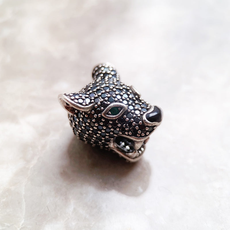 Beads Leopard Panther New Solid 925 Sterling Silver Charm Europe Jewelry Rebel Street Gift For Women &amp; Men