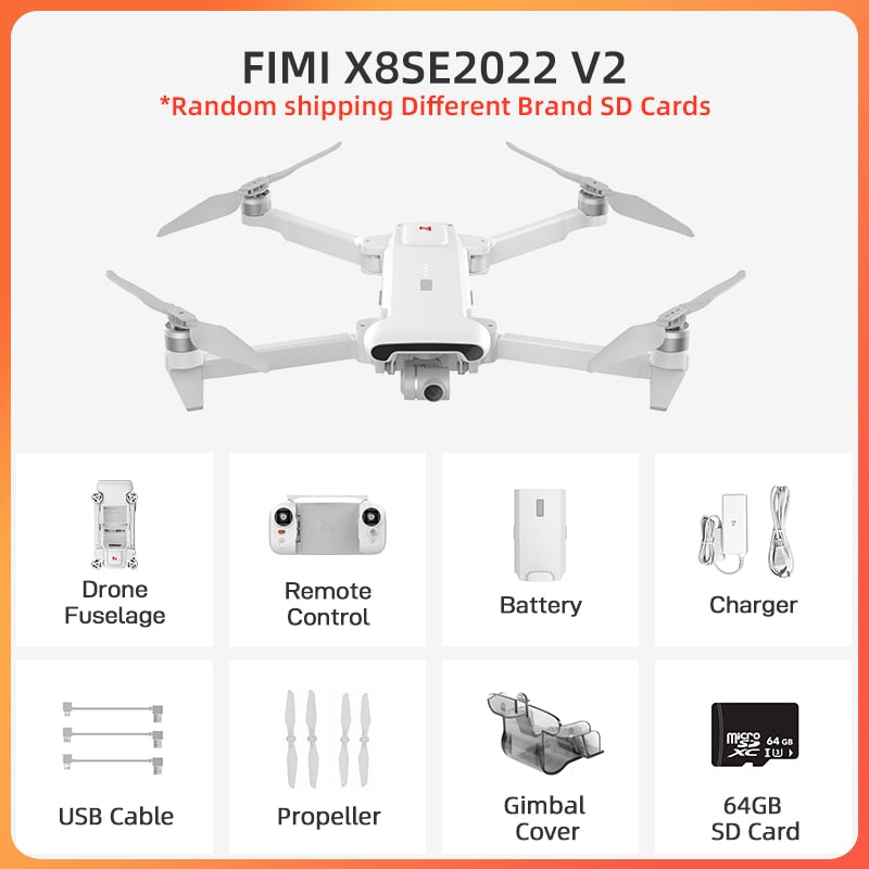 FIMI X8SE 2022 Kamera Drohne 4K professionelle Quadcopter Kamera RC Hubschrauber 10KM FPV 3-Achsen Gimbal 4K Kamera GPS RC Drohne Neu