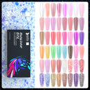 Beautilux Poly Acryl Gel Kit 15gx6pcs extensión rápida mejora de uñas semipermanente uñas francesas arte DIY juego de manicura de construcción