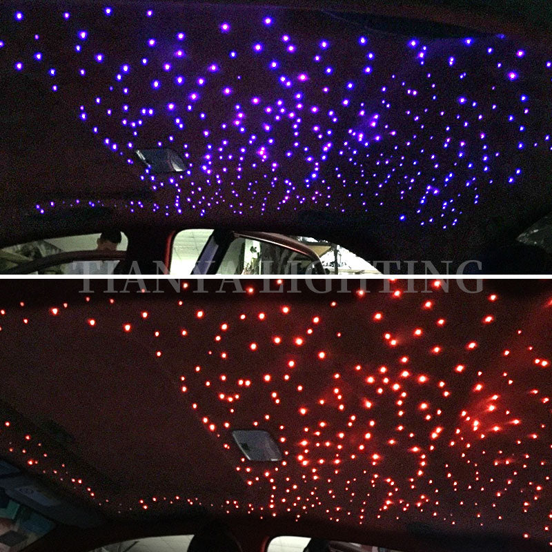 Luz LED de fibra óptica para techo de cielo estrellado de coche de 10W, luz de fibra óptica para decoración de interiores, luz de estrella para techo, Control de música, luz ambiental