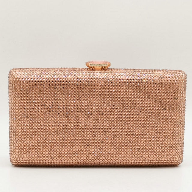 Boutique De FGG, bolso De mano De cristal fucsia para mujer, bolsos De noche, caja De diamantes De imitación para boda, bolsos De mano, monedero De diamantes para fiesta y cena