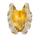 Boutique De FGG deslumbrante cristal mujer noche Metal embragues bolso rígido boda fiesta flor nupcial bolso embrague monedero