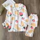 Langärmlige Herbst- und Winterhose im neuen japanischen Stil, reine Baumwollluftbaumwolle, warmer Damenpyjama, Nachtwäsche für den Heimservice