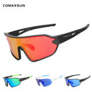 COMAXSUN gafas de ciclismo polarizadas 5 lentes MTB bicicleta de carretera deporte espejo gafas de sol gafas de montar Anti-UV400 gafas de bicicleta