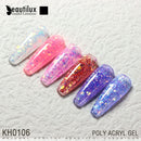 Beautilux Poly Acryl Gel Kit 15gx6pcs extensión rápida mejora de uñas semipermanente uñas francesas arte DIY juego de manicura de construcción