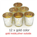 ERMAKOVA 6/12 Stück Votivkerzenhalter Quecksilberglas Teelichthalter für Hochzeitsfeiern Hotel Cafe Bar Heimdekoration