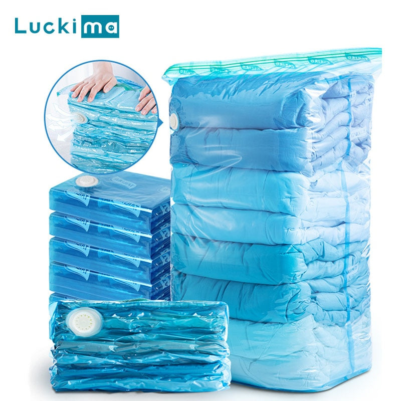 Vacuum Bag Clothes Quilt Storage Bags Hand Compressed Saving Space Seal Packet Clothing Compression Organizer for Home Travel