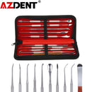 1 Set Wachsschnitzwerkzeug Edelstahl Dentalskulptur Instrument Vielseitiges Kit für Dentallaborgeräte mit PU-Halter