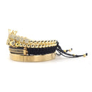 4 unids/set de cuentas de acero inoxidable de lujo Royal King Crown hombres pulsera CZ pulseras romanas y brazaletes Keep Color Rock Punk joyería