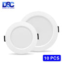 10pcs/lot Led Downlight 3W 5W 7W 9W 12W 15W 220V Recessed Ceiling Light 3/4/5 inch Round Led Panel Down Light Spotlight Lighting