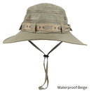 Waterproof Bucket Hat Summer Men Women Boonie Hat Outdoor UV Protection Wide Brim Panama Safari Hunting Hiking Fishing Sun Hat