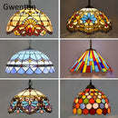 Vintage Tiffany Pendelleuchten Mittelmeer Barock Buntglas Hängelampe Led Küchenleuchten Home Loft Decor