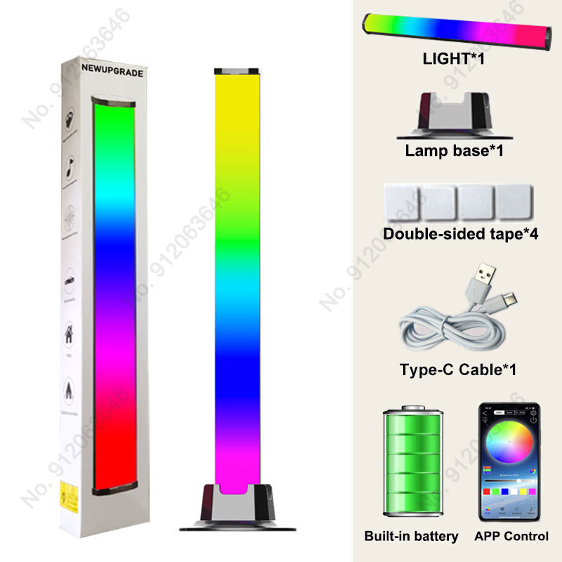 LED Pickup Light RGB Sound Control Symphony Light Smart App Control Music Rhythm Ambient LED Lamp Bar TV Computer Desktop Light