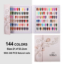 80 120 240 308 Colors PU Paper Nails Tips Card Nail Display Stand Case Model Nail Gel Polish Storage Box Nail Book Display