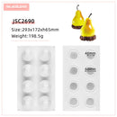 SILIKOLOVE, molde de silicona para pastel de cereza de 8 cavidades para hornear pasteles, herramientas de decoración de pasteles