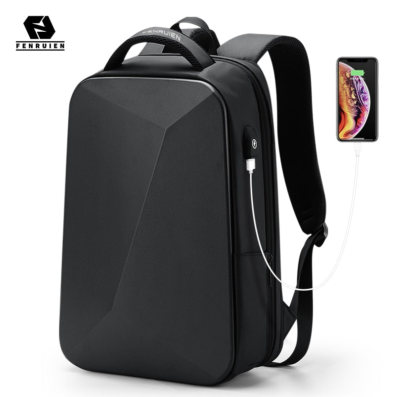 Marca Fenruien, mochila para ordenador portátil, mochilas escolares impermeables antirrobo, carga USB, bolsa de viaje de negocios para hombres, mochila, nuevo diseño