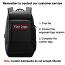 EURCOOL 17 Inch Laptop Backpack For Men Waterproof Functional with USB Charging Backpacks Male Business Men&