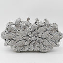 Boutique De FGG deslumbrante cristal mujer noche Metal embragues bolso rígido boda fiesta flor nupcial bolso embrague monedero