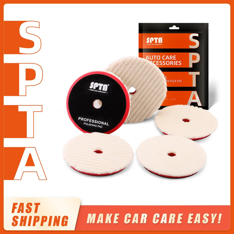 (Bulk Sales) SPTA 3Inch/5Inch/6Inch Japanese Polishing Wool Pad Buffer Woollen Polishing Pad For Automotive Scratch Removing