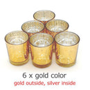 ERMAKOVA 6/12 Stück Votivkerzenhalter Quecksilberglas Teelichthalter für Hochzeitsfeiern Hotel Cafe Bar Heimdekoration