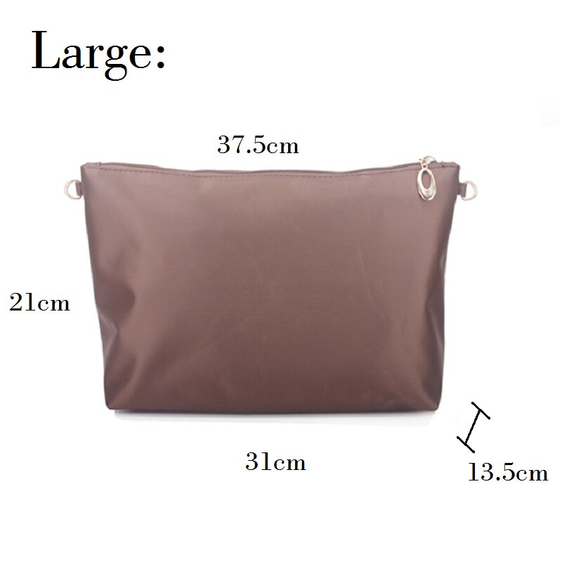 Nylon Bag Insert Organizer with Zipper Pockets Soft Light Perfect Purse Organizer To Keep Everything Neat Bolsa De Maquiagem