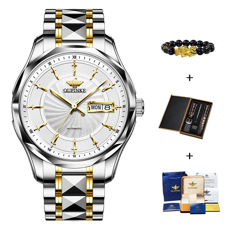 OUPINKE, 41MM, nuevos relojes para hombre, relojes de pulsera automáticos de lujo de marca superior para hombre, relojes mecánicos impermeables para hombre, reloj Masculino